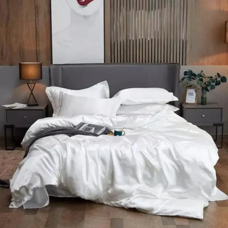 Conjunto de Roupas de Cama de Cetim - PremiumLar