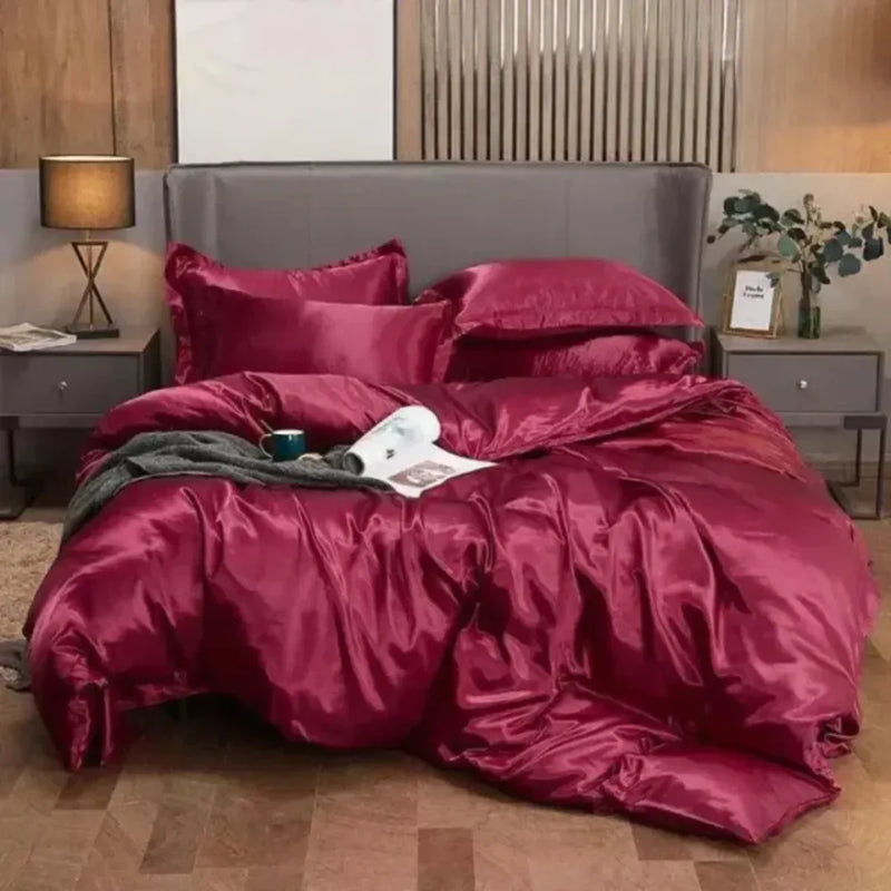 Conjunto de Roupas de Cama de Cetim - PremiumLar