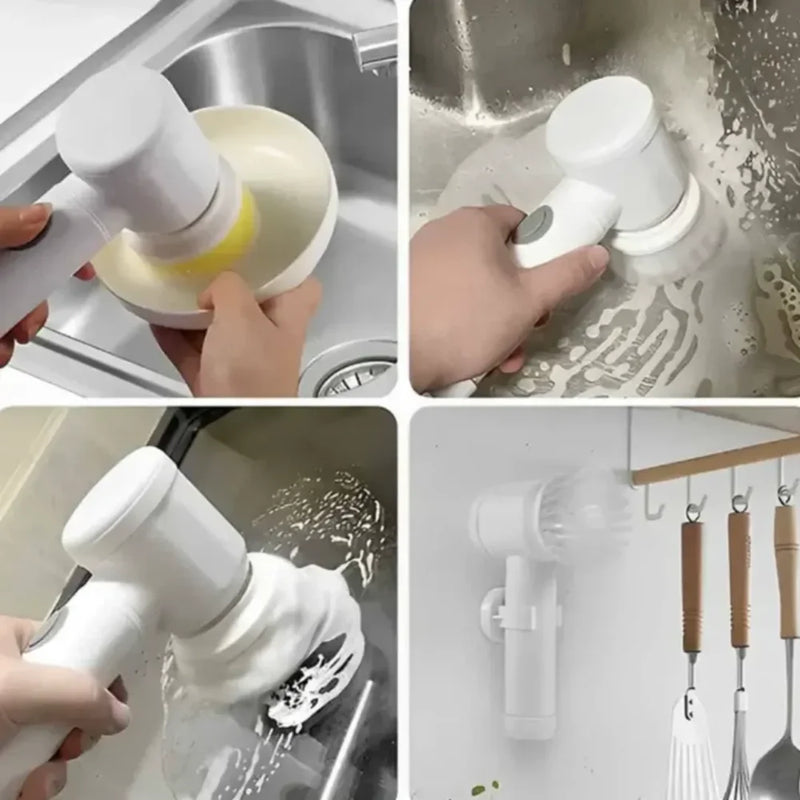 Escova Elétrica Multifuncional Tazzi™ - Limpeza Rápida