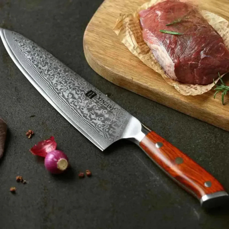 Faca de Churrasco Aço Damasco PremiumLar