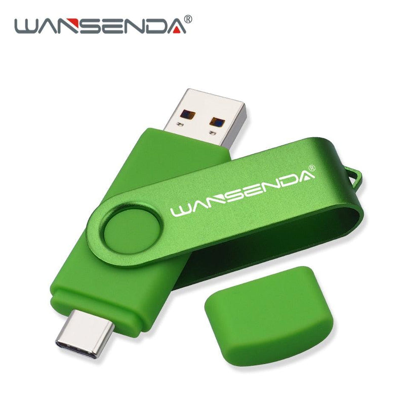 New WANSENDA USB 3.0 TYPE C USB Flash Drive OTG Pen Drive 512GB 256GB 128GB 64GB 32GB 16GB USB Stick 2 in 1 High Speed Pendrive - Loja Shopmart