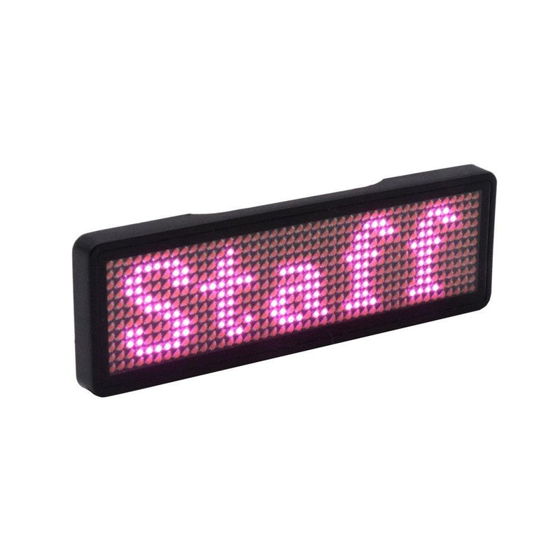 Fully New Bluetooth LED Name Badge DIY Programmable Scrolling Message Board Mini LED Display HD Text Digits Pattern Display - Loja Shopmart