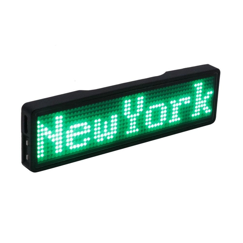Fully New Bluetooth LED Name Badge DIY Programmable Scrolling Message Board Mini LED Display HD Text Digits Pattern Display - Loja Shopmart
