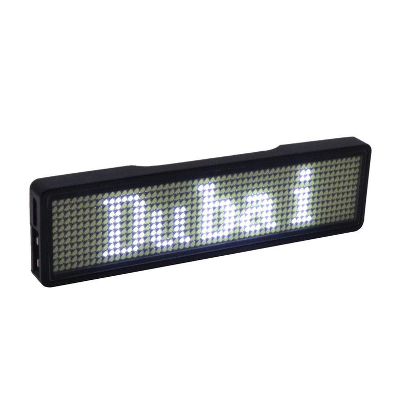 Fully New Bluetooth LED Name Badge DIY Programmable Scrolling Message Board Mini LED Display HD Text Digits Pattern Display - Loja Shopmart